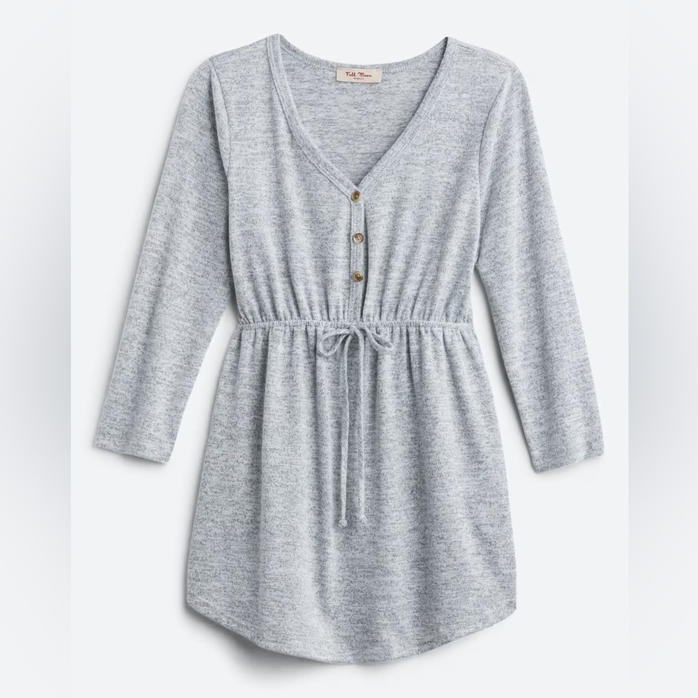 Full Moon Nolona Maternity Henley Tie Waist Top - S